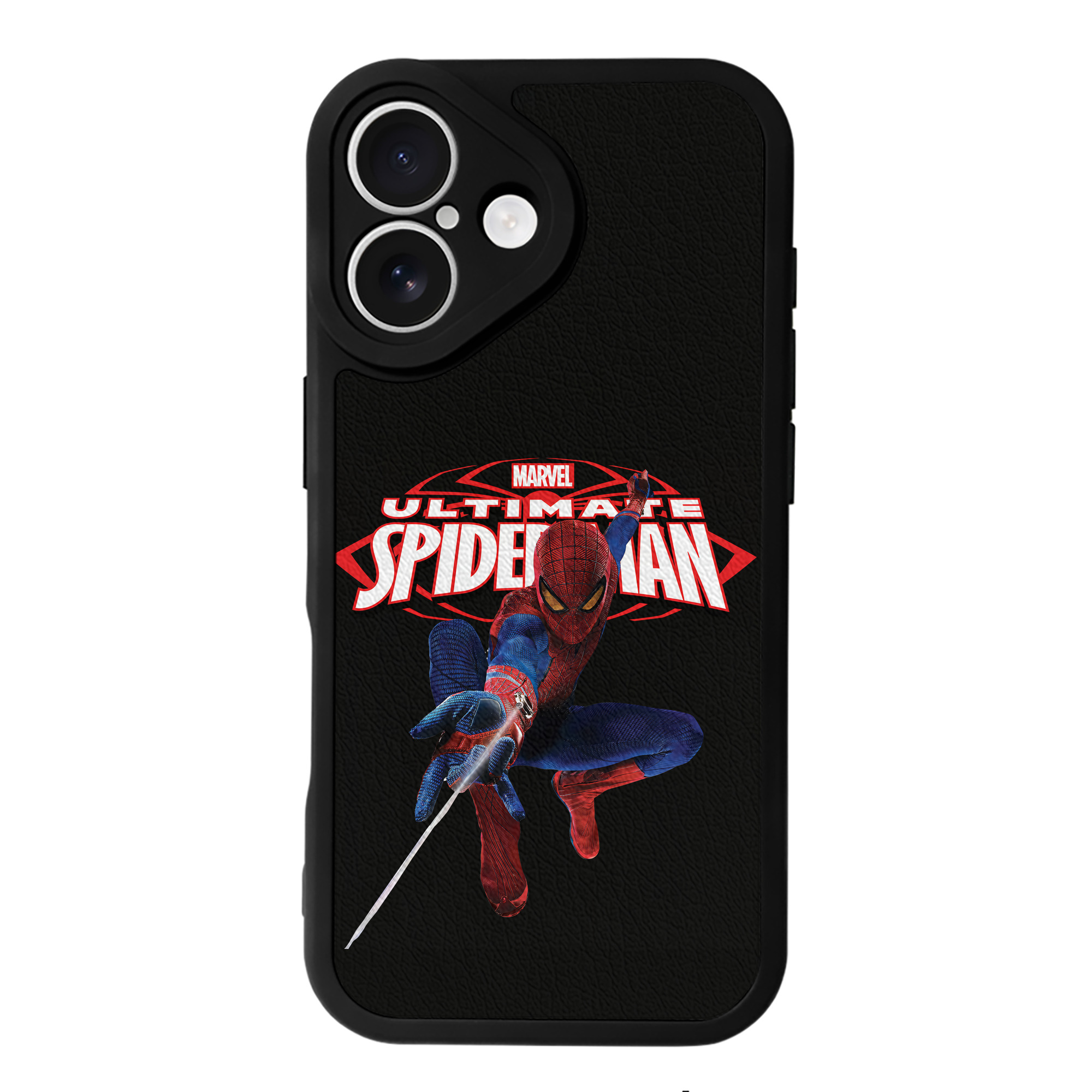 Spider Man スパイダーマン 【iPhone 16シリーズ対応】シリコンスマホケース（レザー調） 材質：シリコン